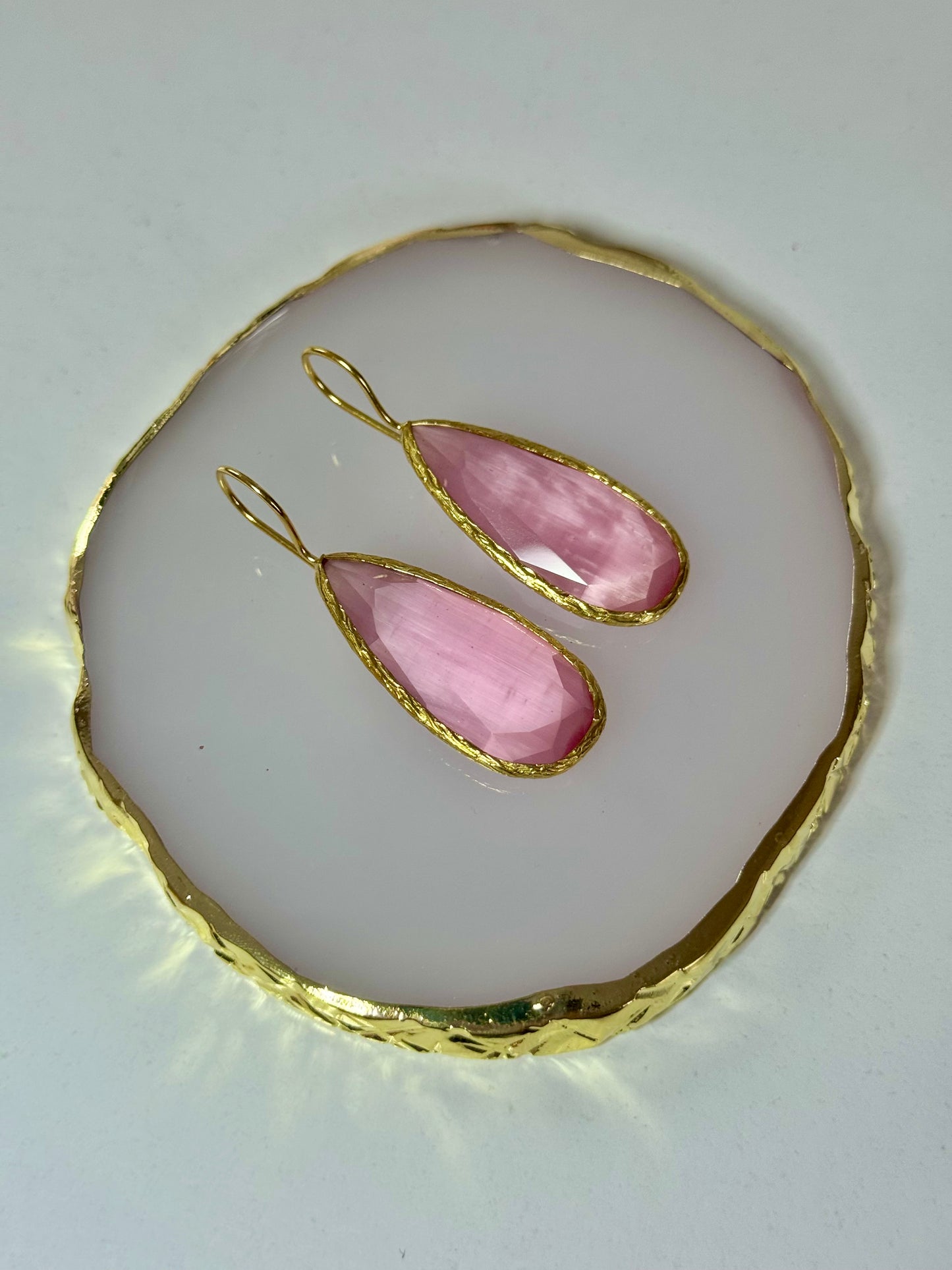 Náušnice Drop růžové