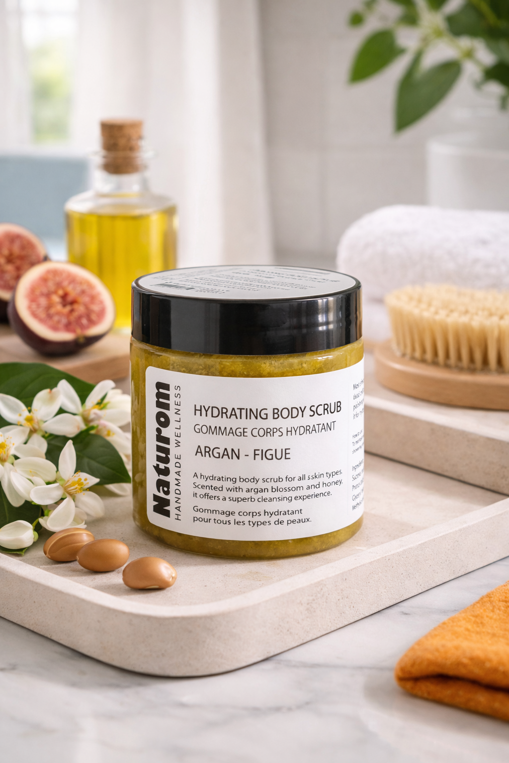 Tělový peeling Argan&Fík Naturom 250ml