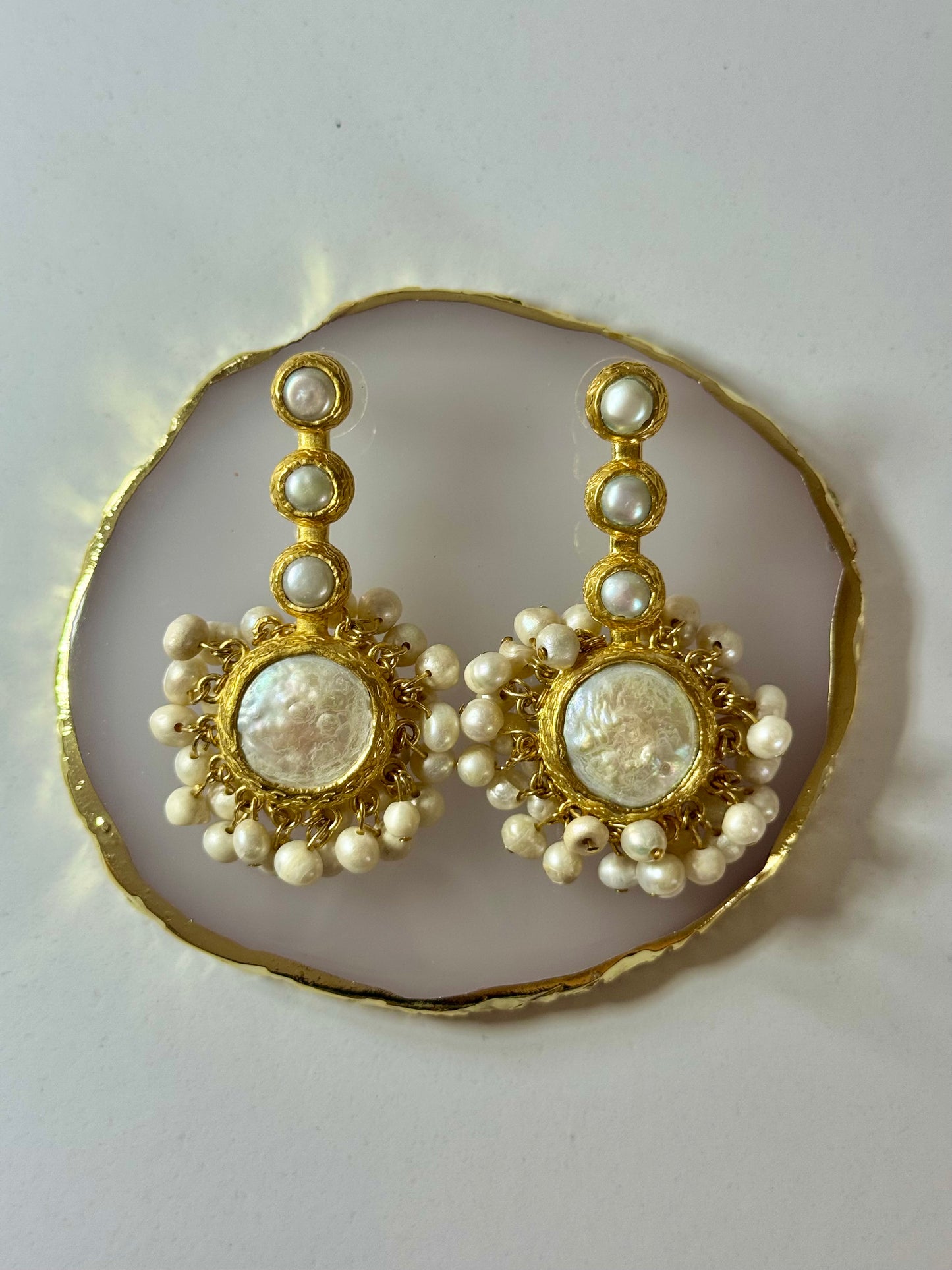 Náušnice Perla bílá