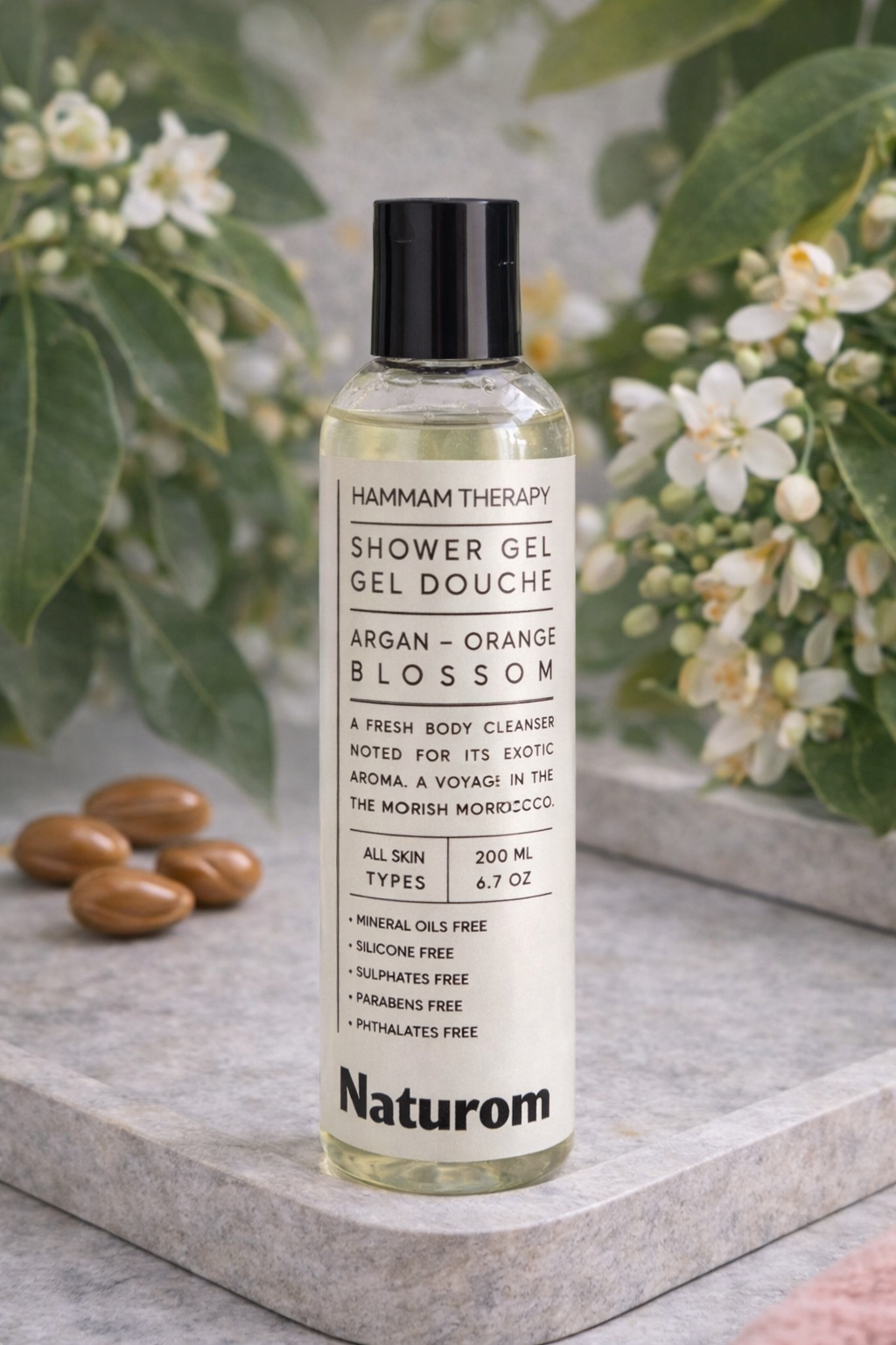 Sprchový gel Argan&Neroli Naturom 200ml