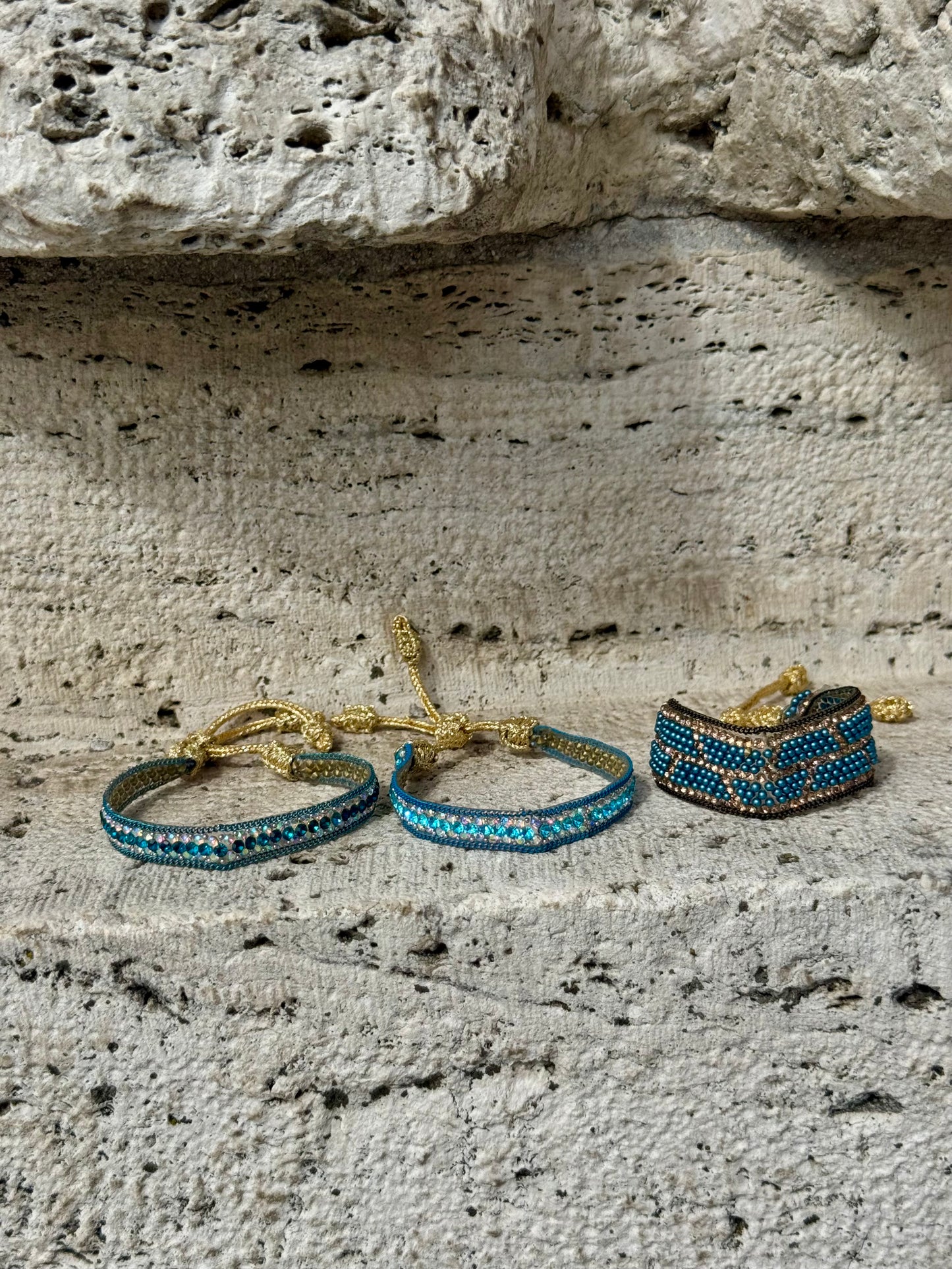 Náramek Dark Blue/Gold