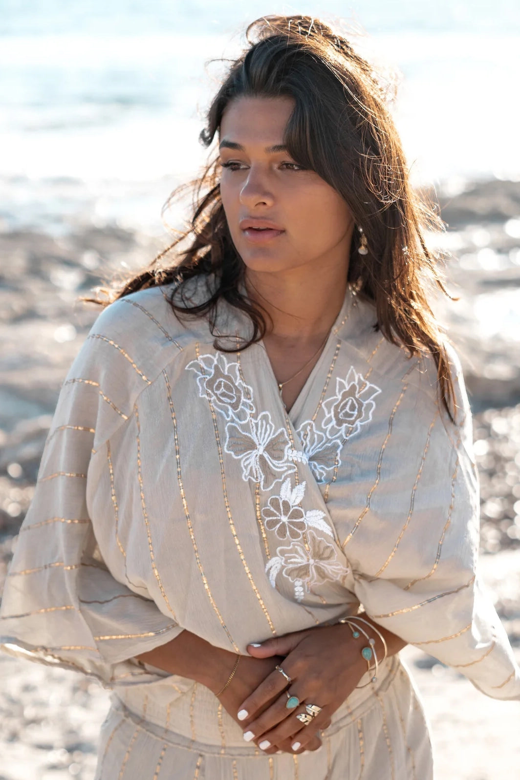 Prsten postříbřená mosaz s tyrkysem Kapka