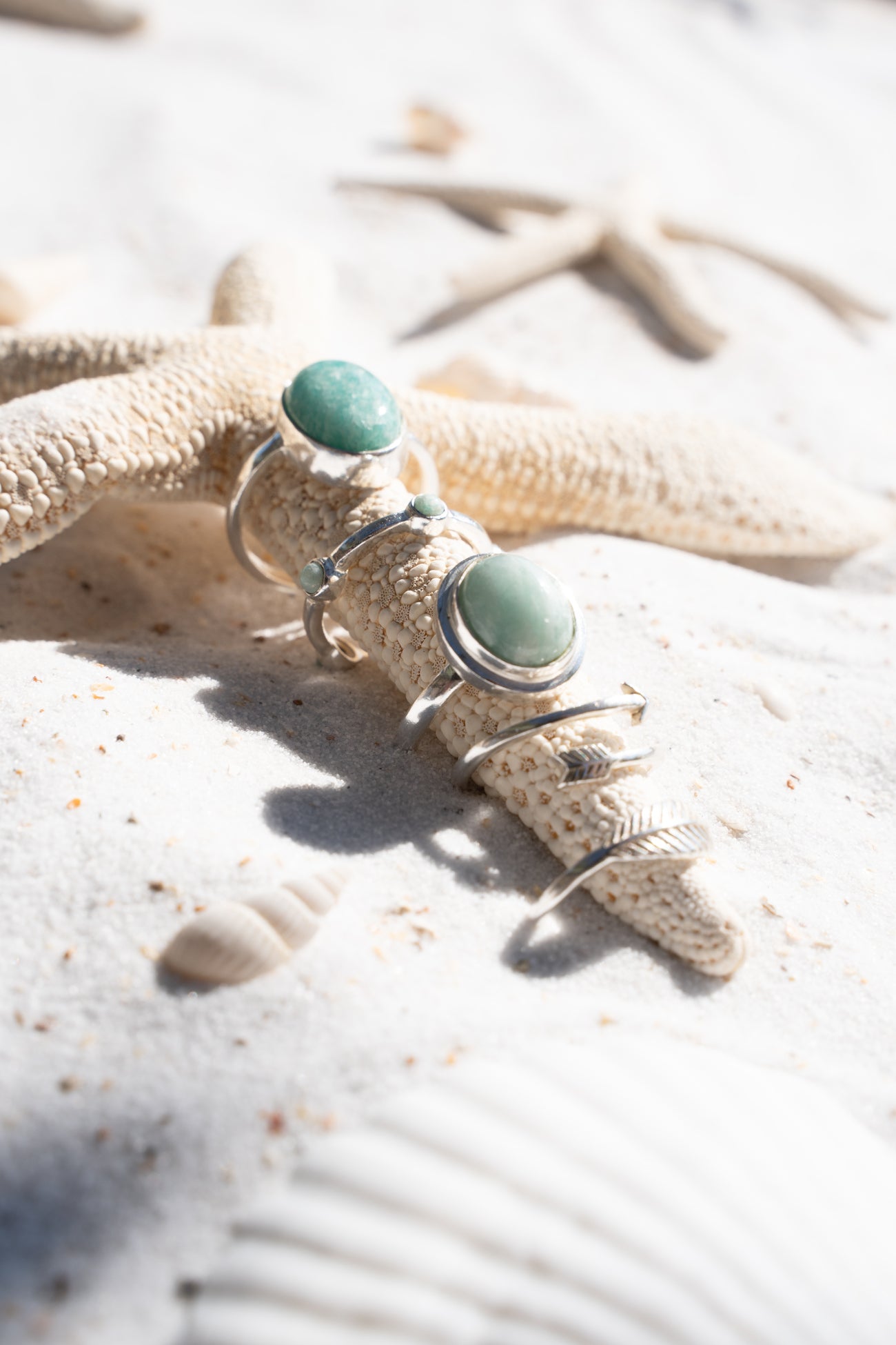 Prsten postříbřená mosaz s amazonitem