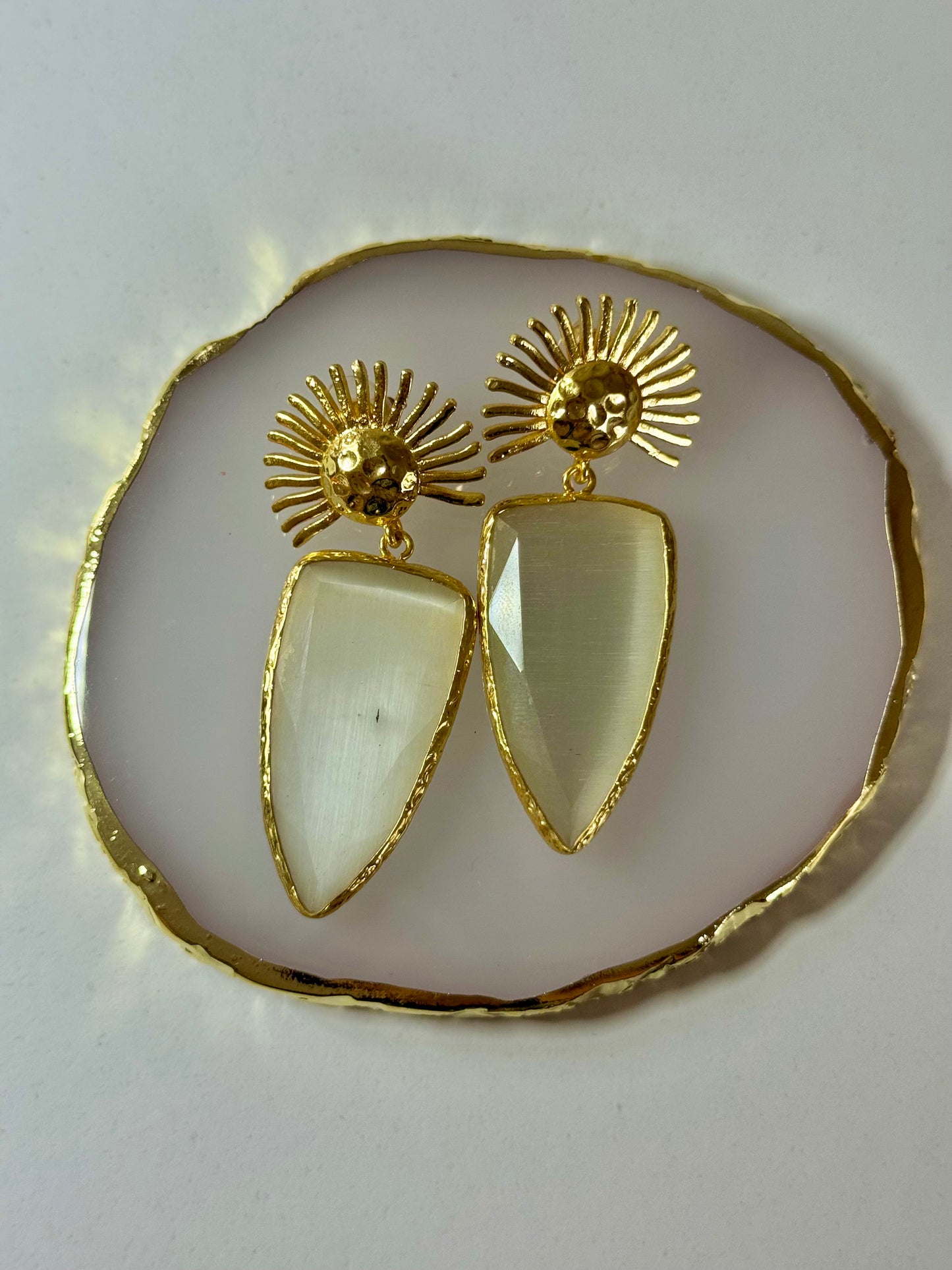 Náušnice Sunset Bílé