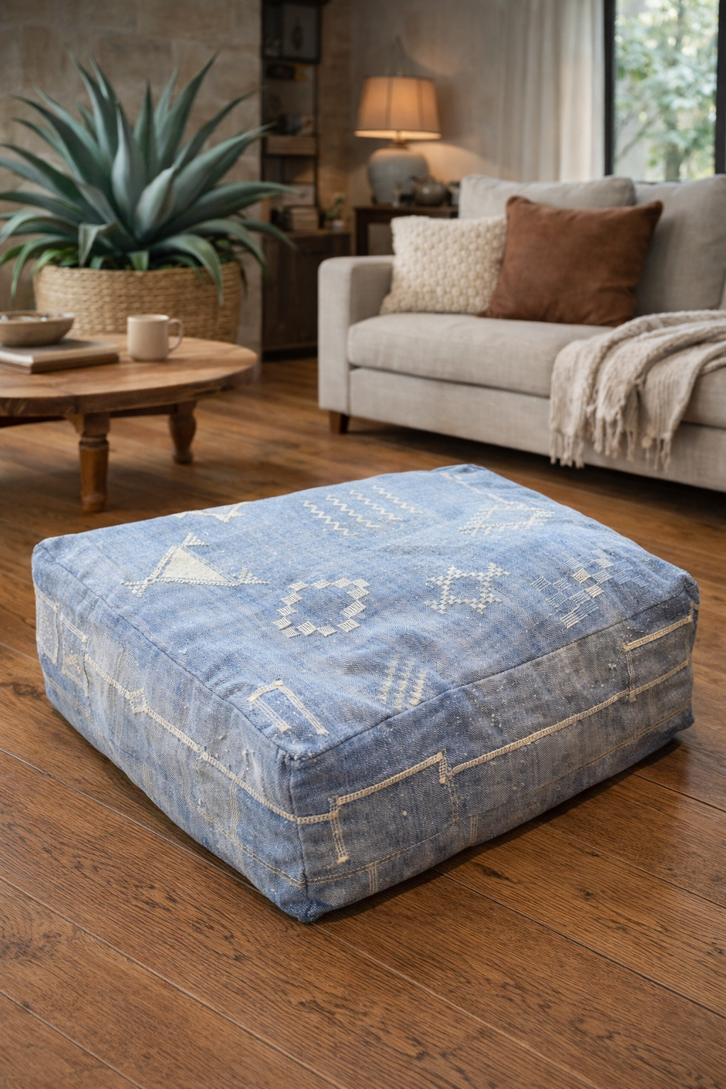 Pouf kaktusové hedvábí