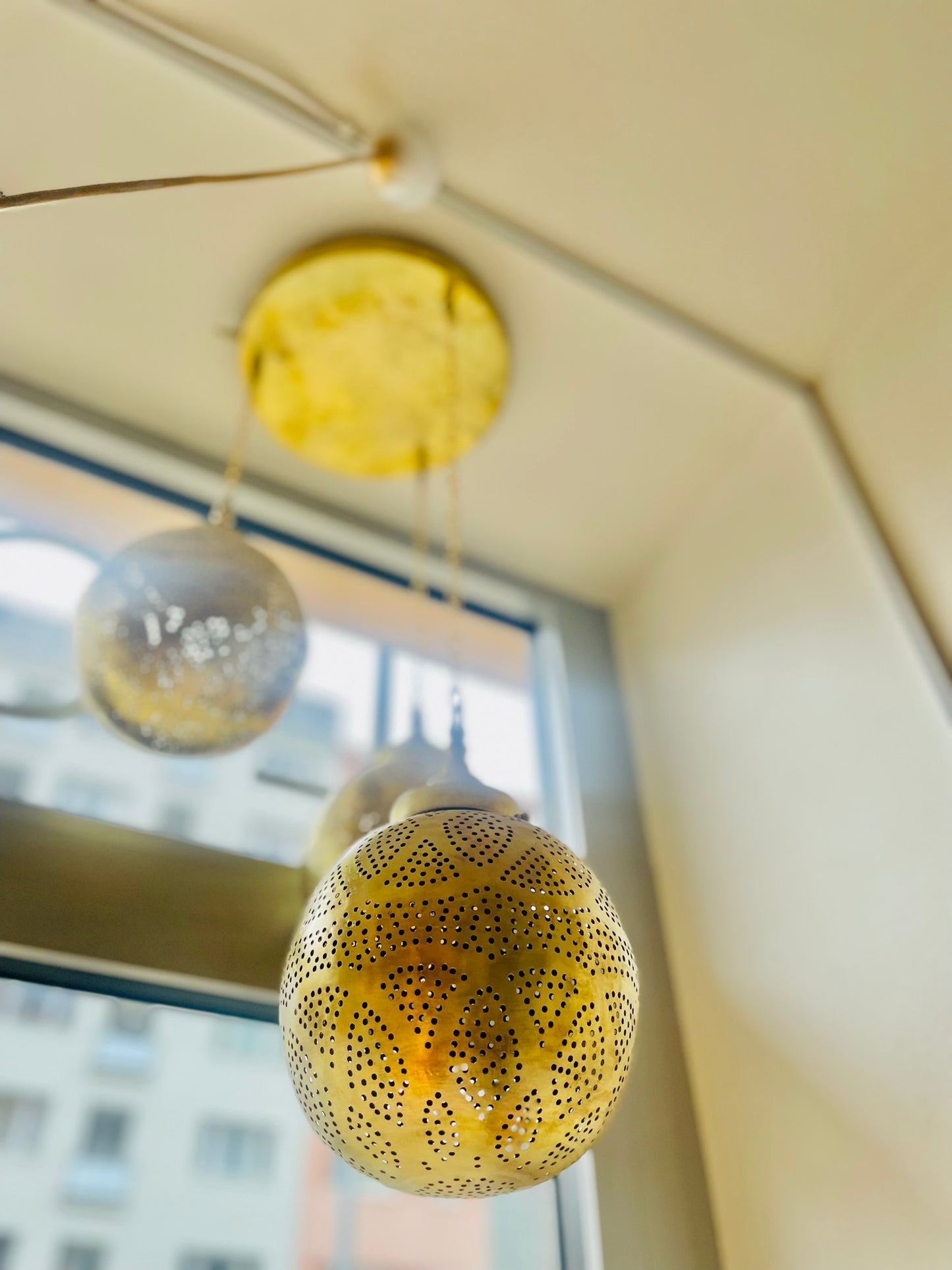 Mosazný set kulaté - velké