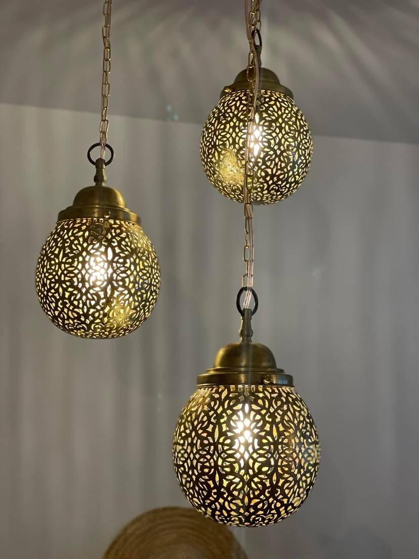 Mosazné světlo set kulaté