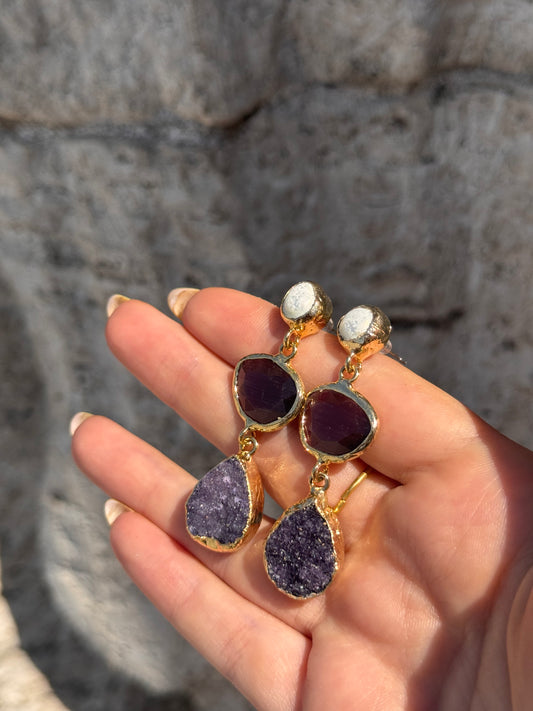 Náušnice s druzy