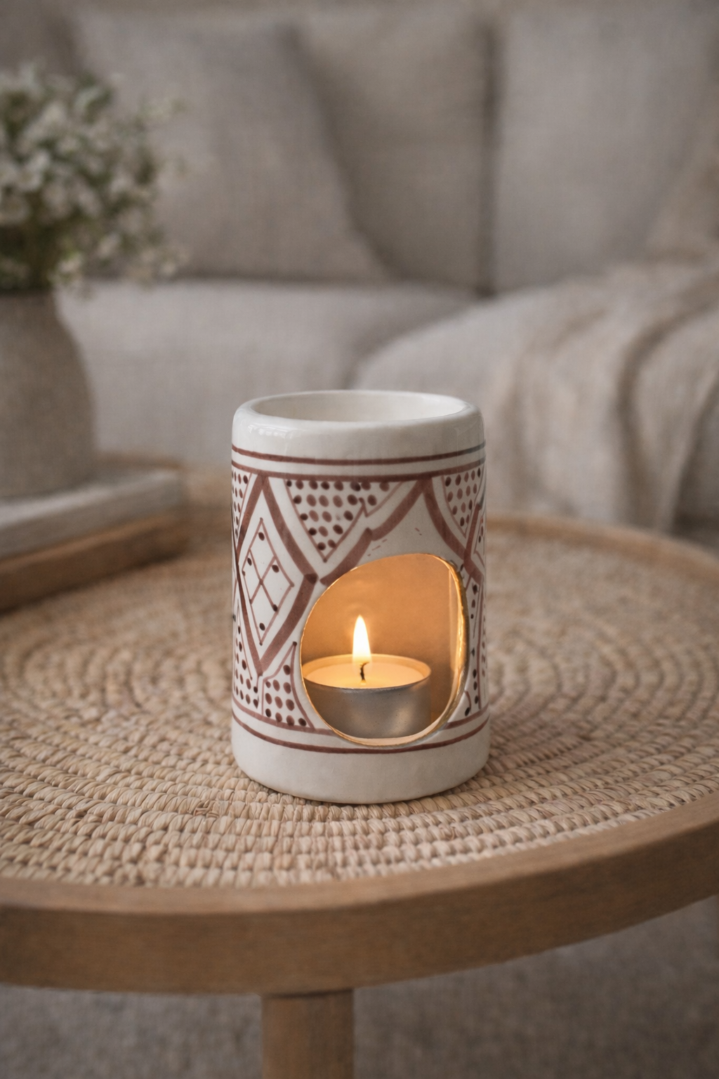 Aromalampa ručně malovaná 13cm různé barvy