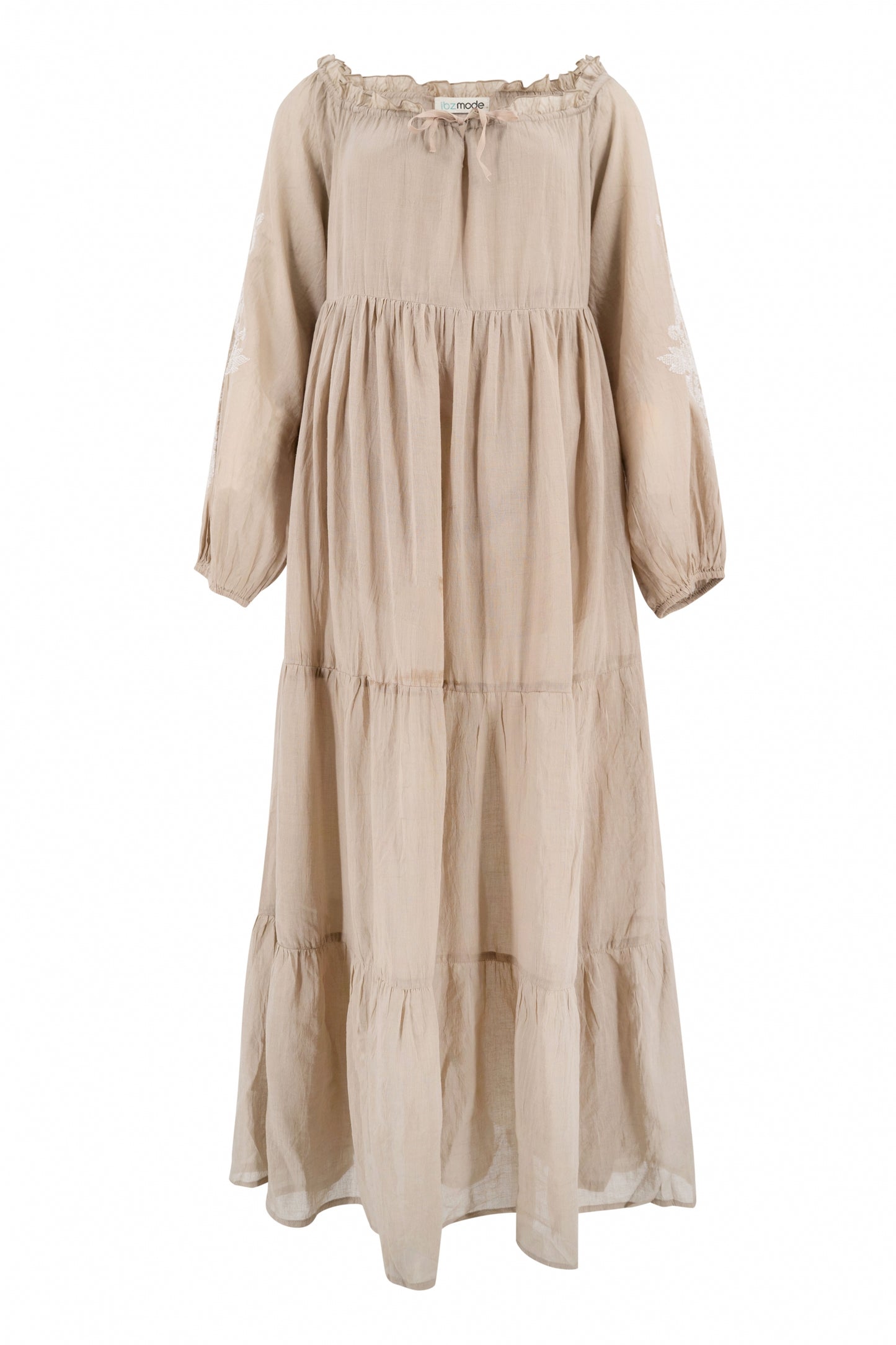 Dlouhé boho šaty Peratla Taupe