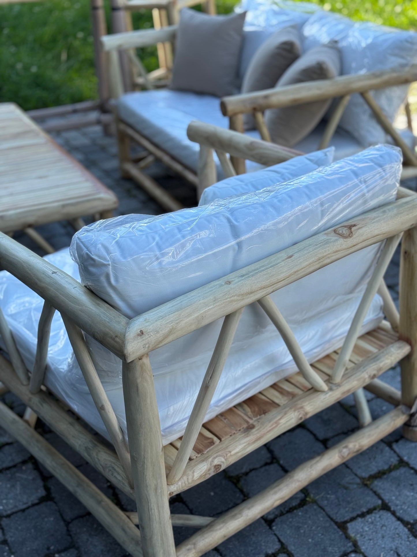 Zahradní set 3ks Teak Natural