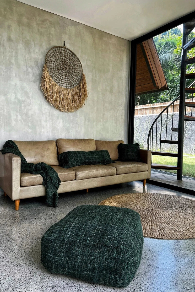 Povlak na polštář tmavě zelený 35x100cm