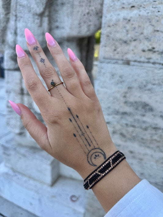 Náramek Slim Black&Gold