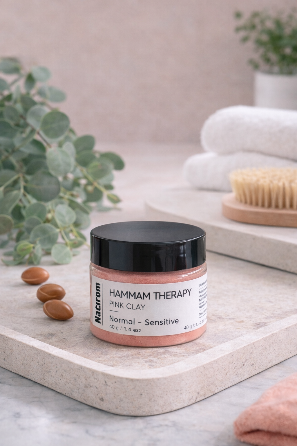 Maska růžový jíl Naturom 60g