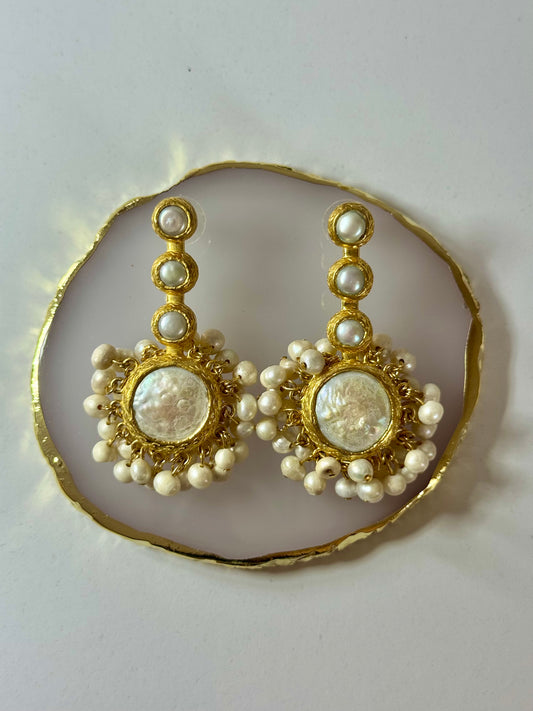 Náušnice Perla bílá