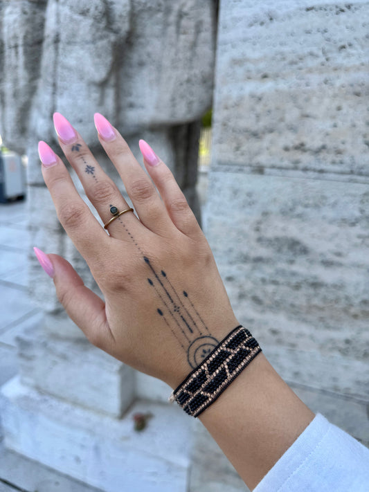 Náramek Black&Rose Gold