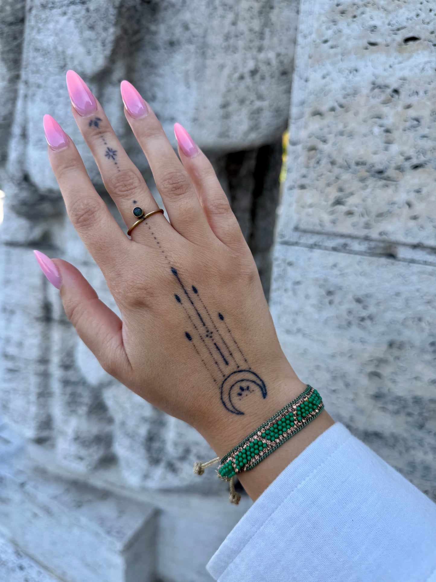 Náramek Slim Green&Gold