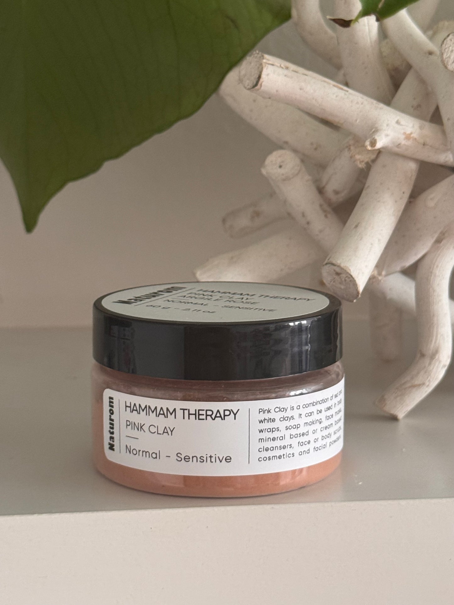 Maska růžový jíl Naturom 60g