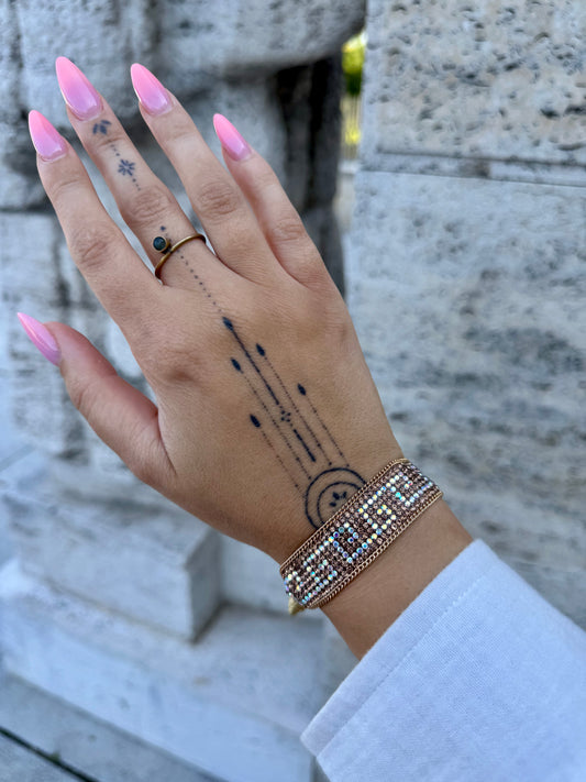 Náramek Golden Crystal