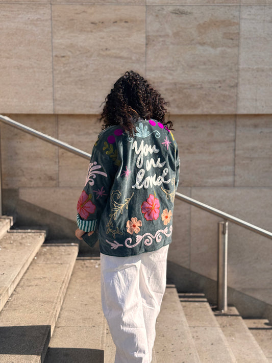 Bunda Suzanni Velvet Blue You Are Loved🩵