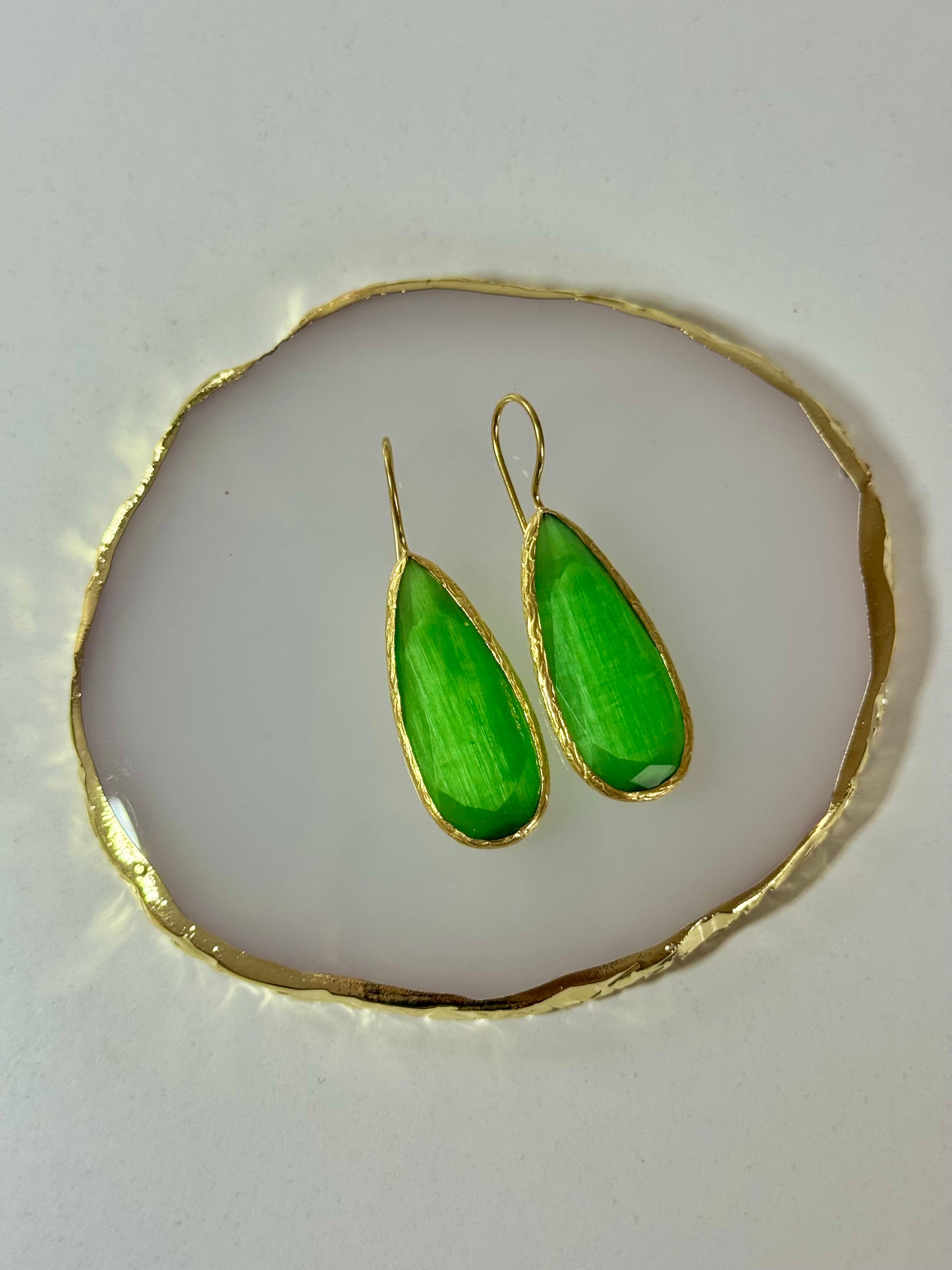 Náušnice Drop zelené