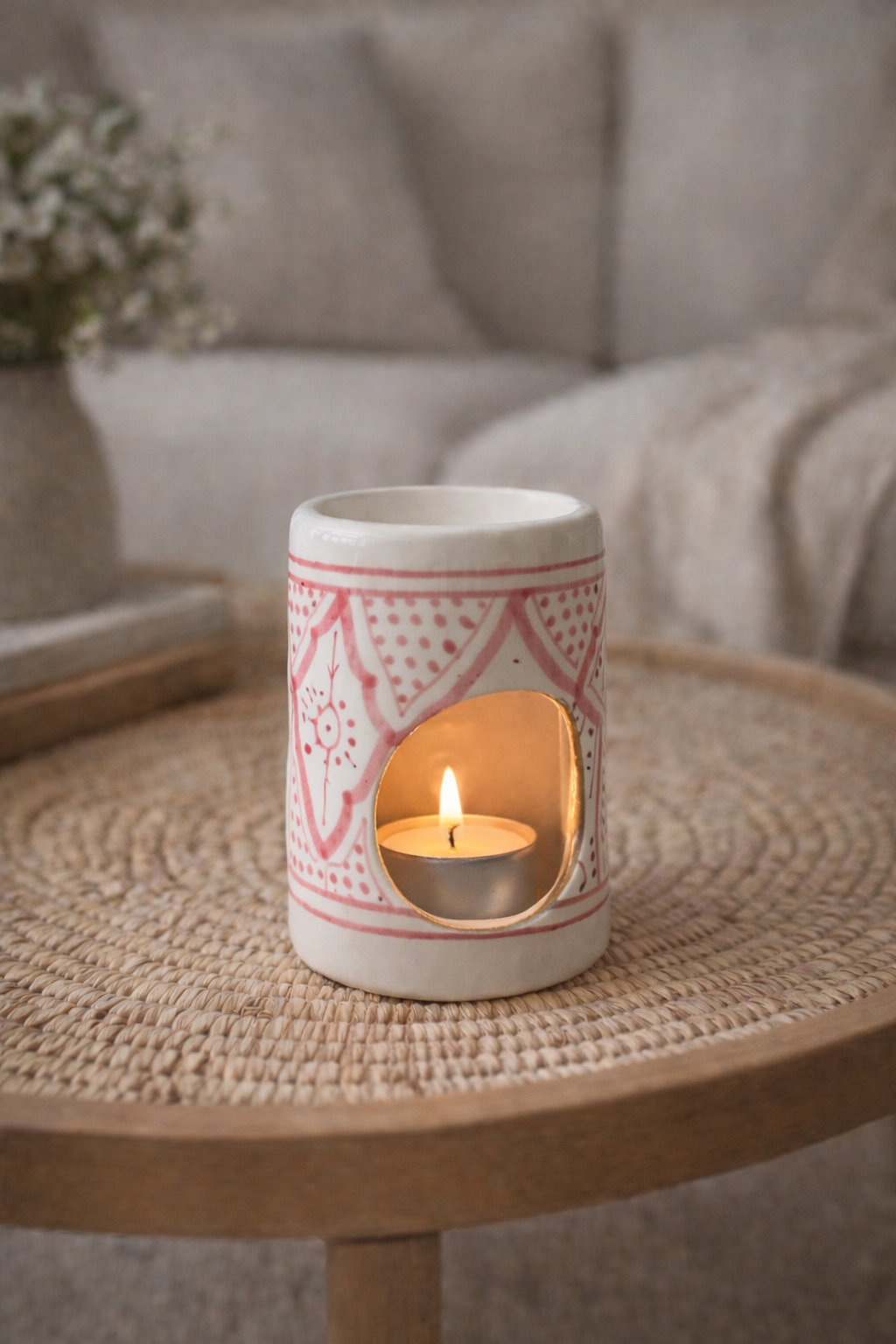 Aromalampa ručně malovaná 13cm různé barvy