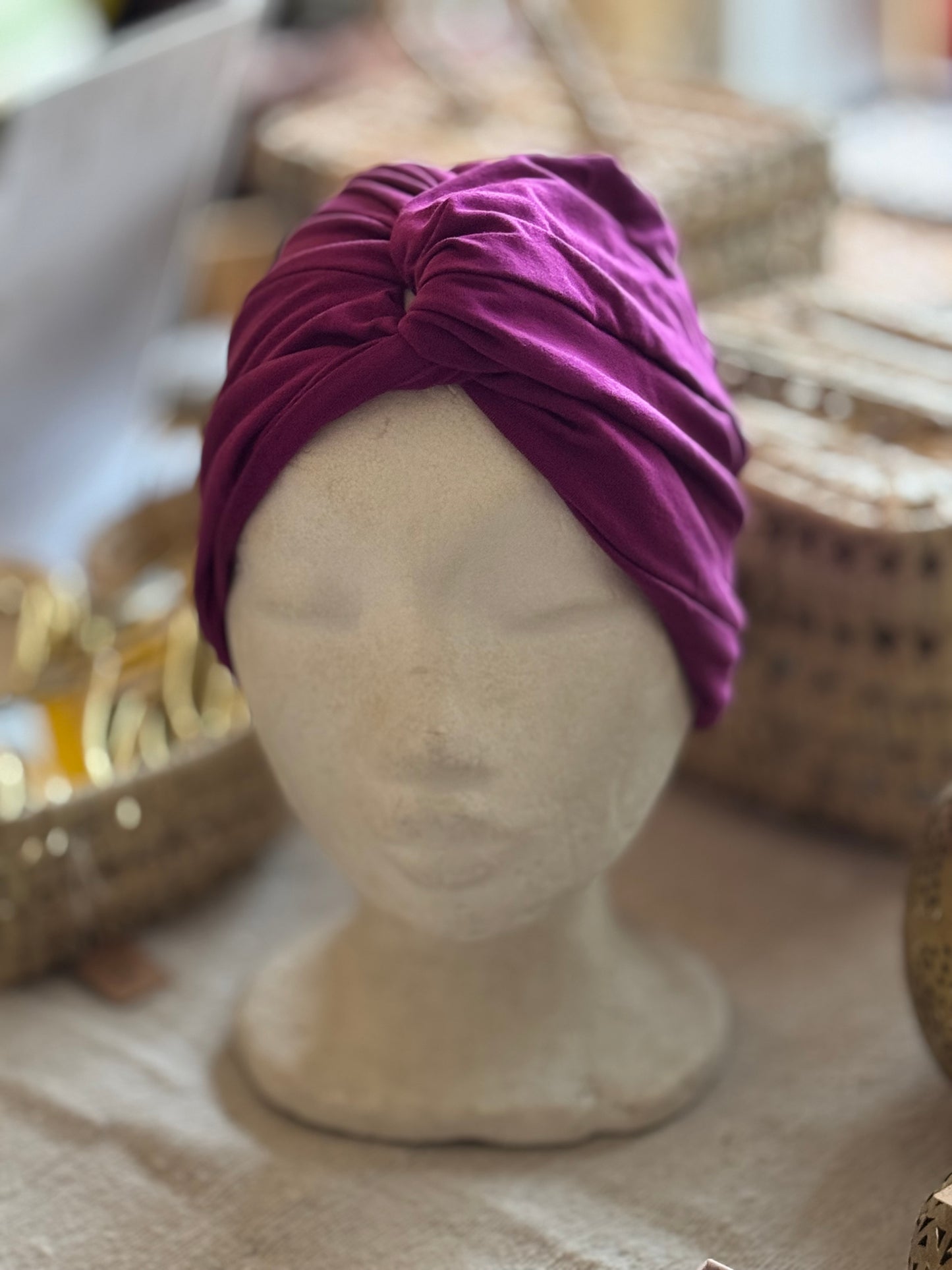 Turban fialová