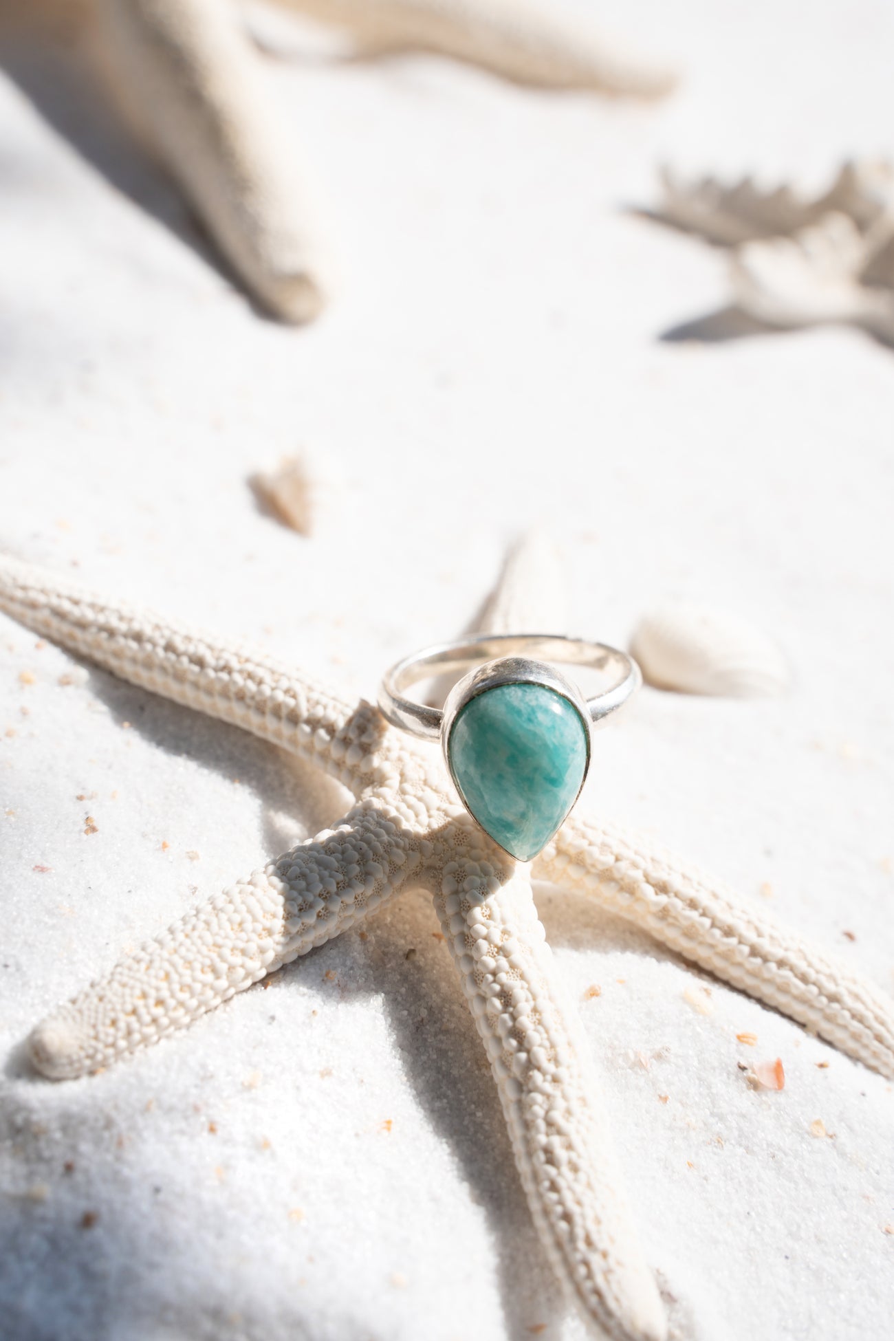 Prsten postříbřená mosaz s tyrkysem Kapka