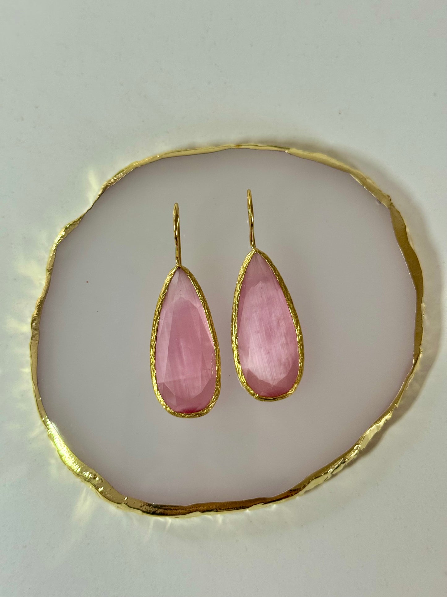 Náušnice Drop růžové