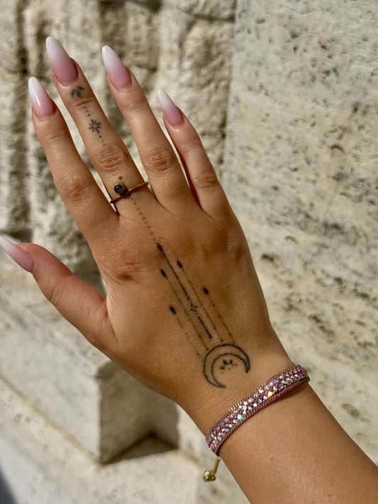 Náramek Silver/Baby pink