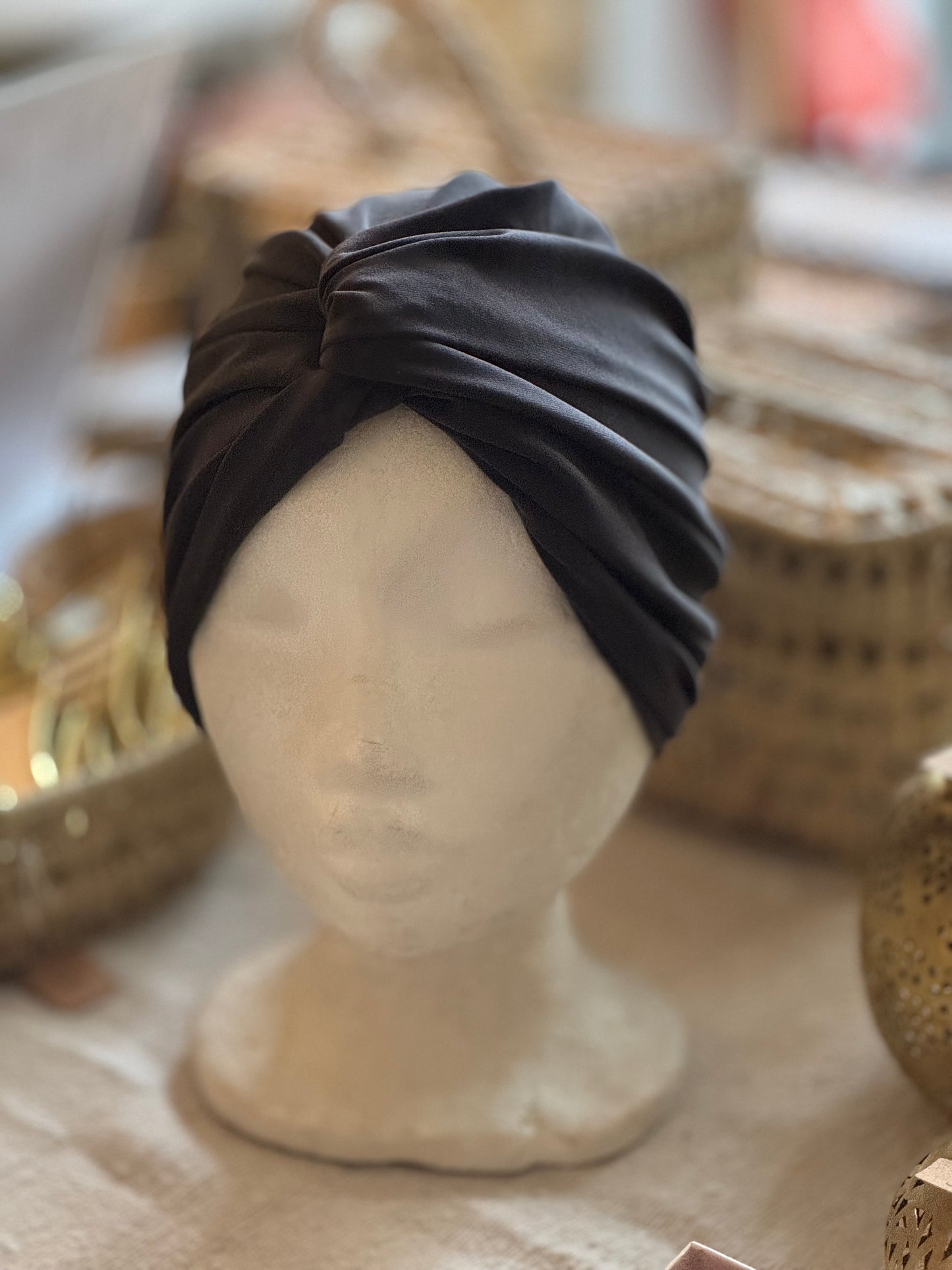 Turban tmavě šedá