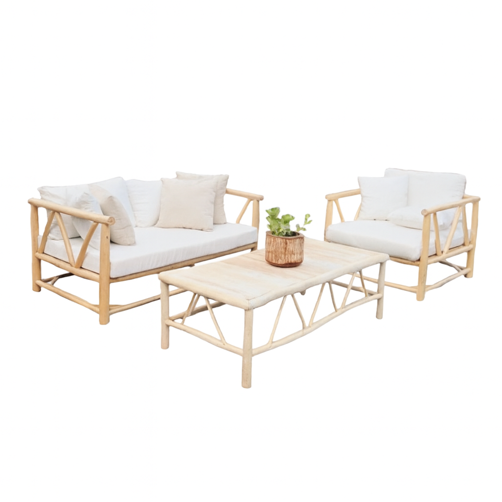 Zahradní set 3ks Teak Natural