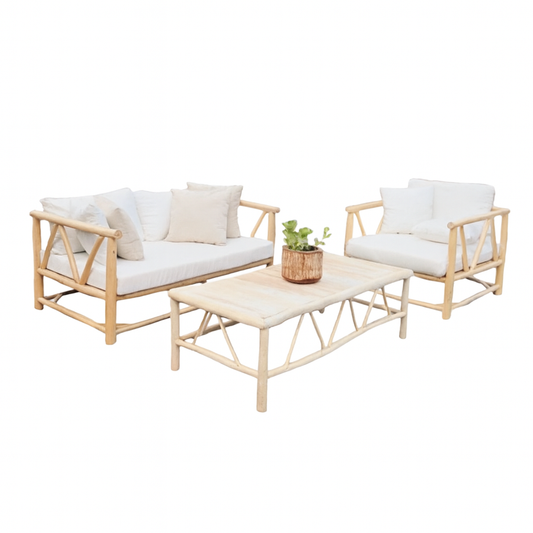 Zahradní set 3ks Teak Natural