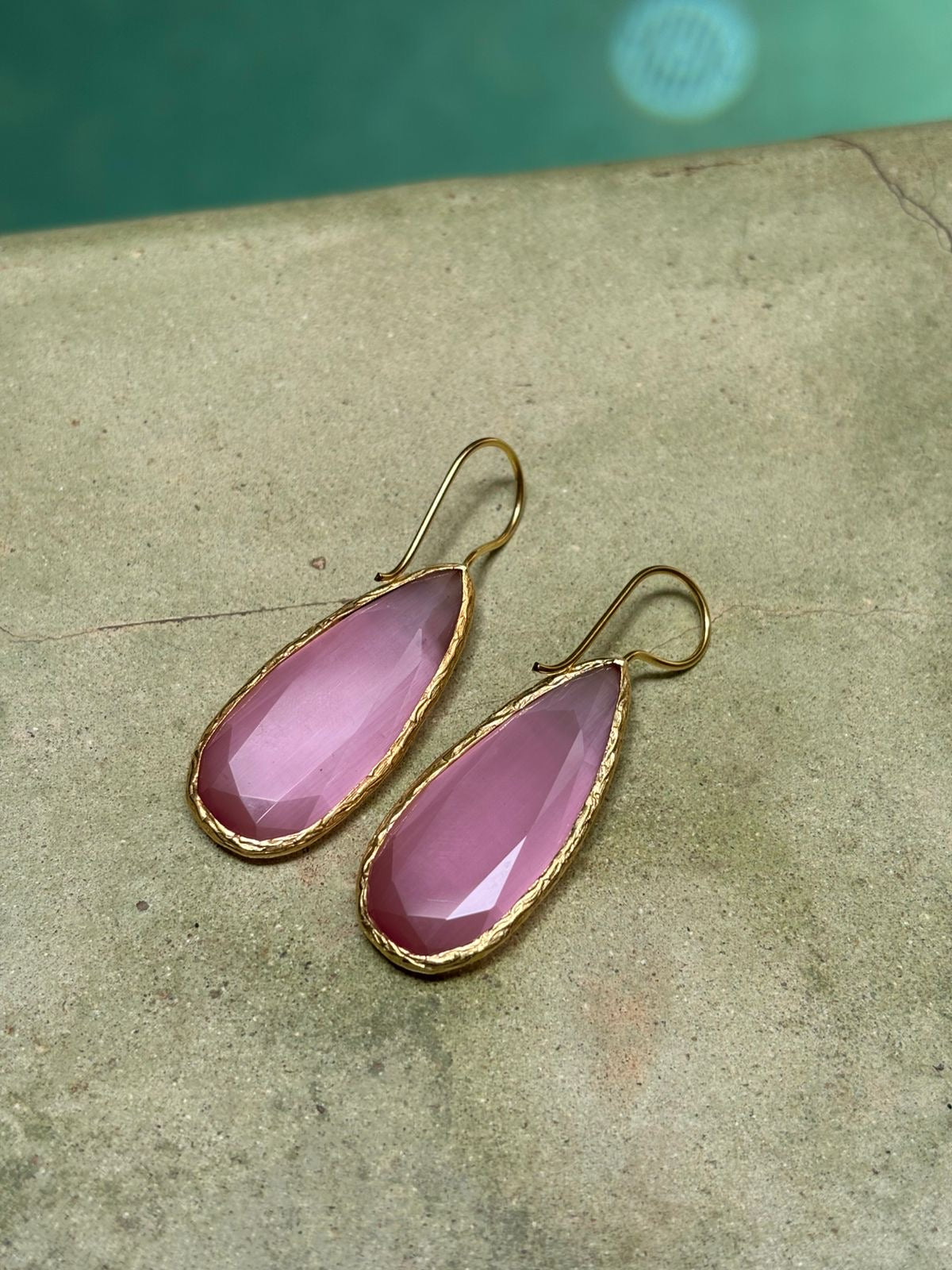 Náušnice Drop růžové