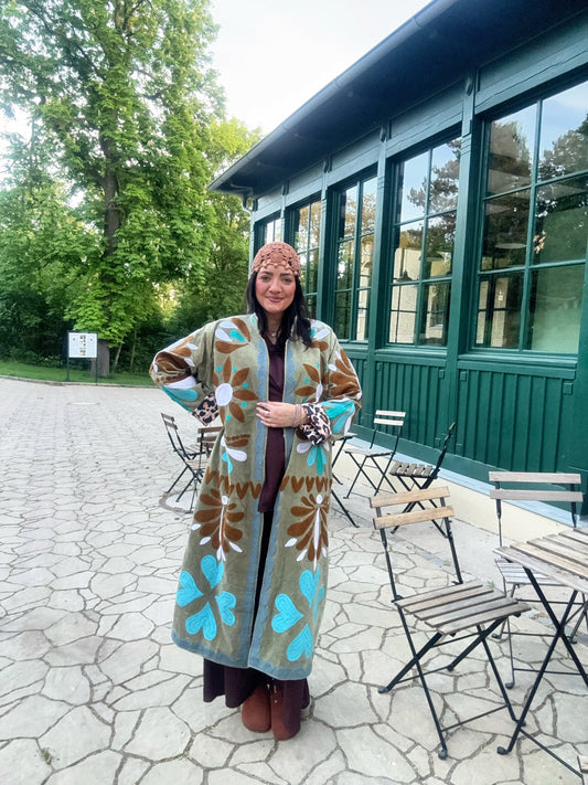 Dlouhý kabát Suzanni Velvet MUSE
