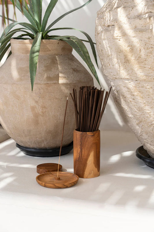 Teakový držák na aroma tyčinku 15cm