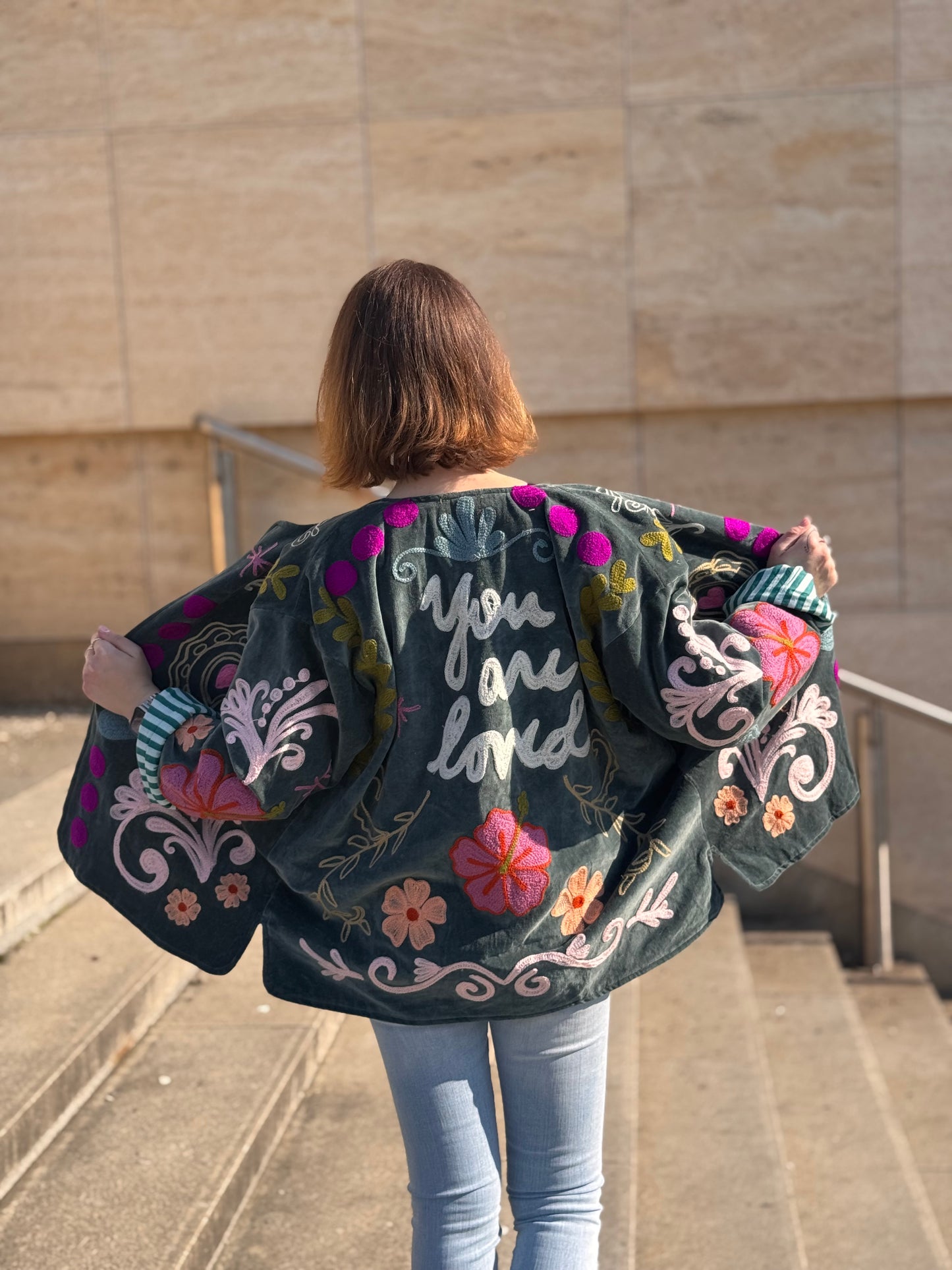 Bunda Suzanni Velvet Blue You Are Loved🩵