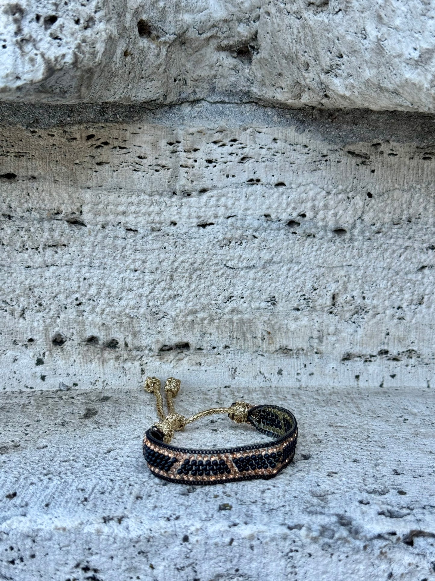 Náramek Slim Black&Gold