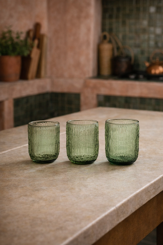Sklenice zelené recyklované sklo