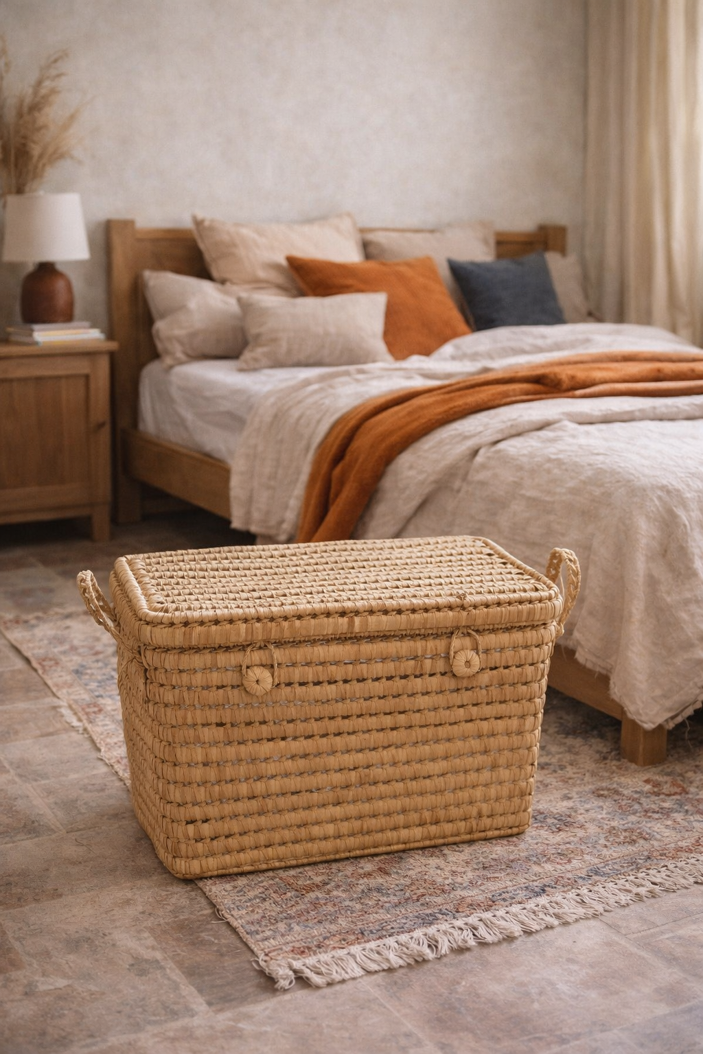 Koš s víkem a úchyty