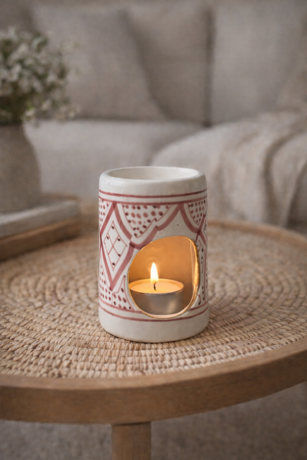 Aromalampa ručně malovaná 13cm různé barvy