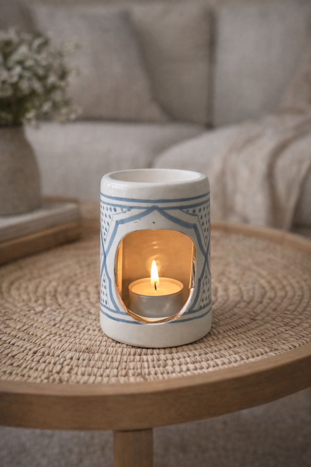 Aromalampa ručně malovaná 13cm různé barvy