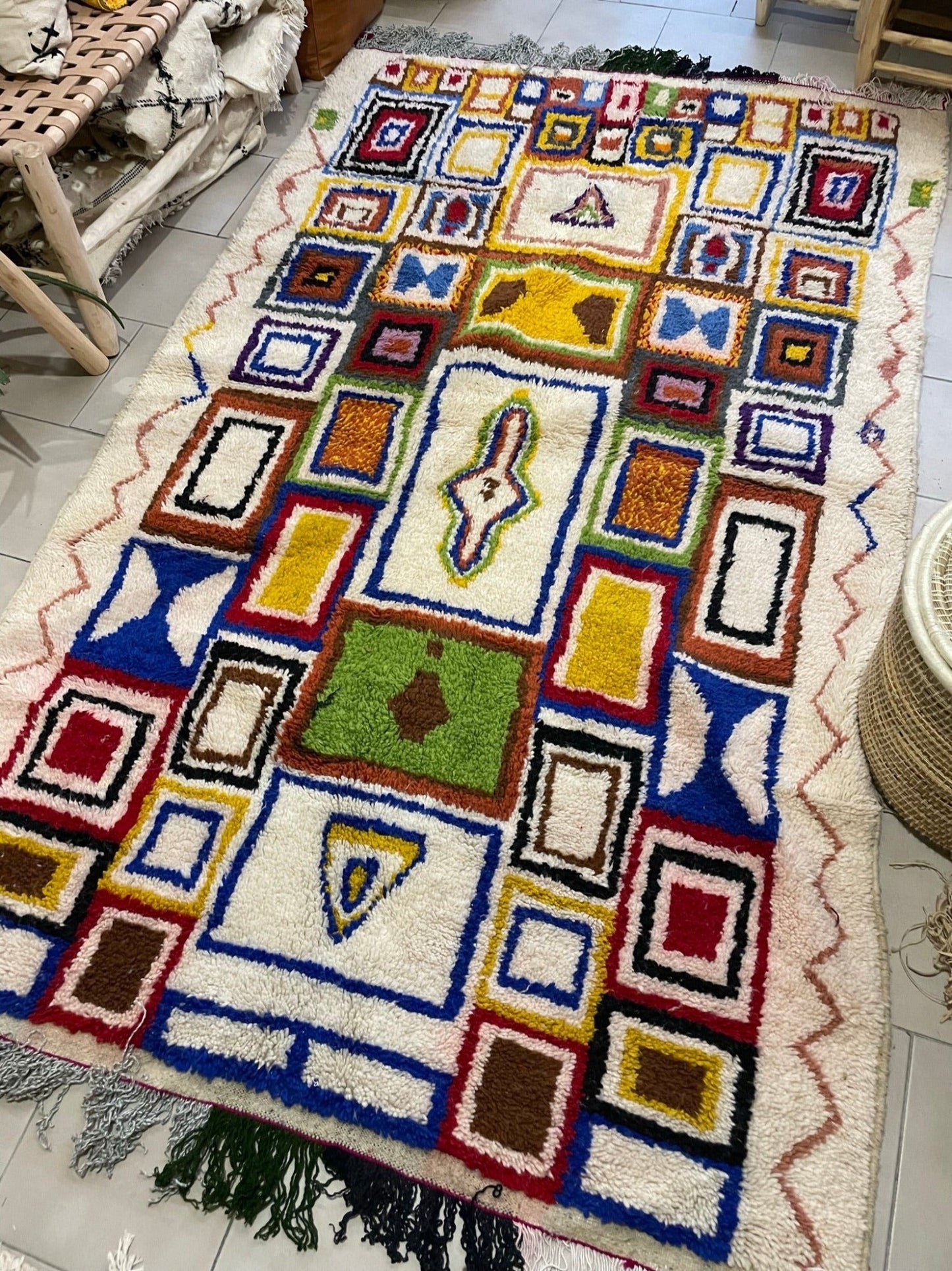 Colorful carpet Boujaad