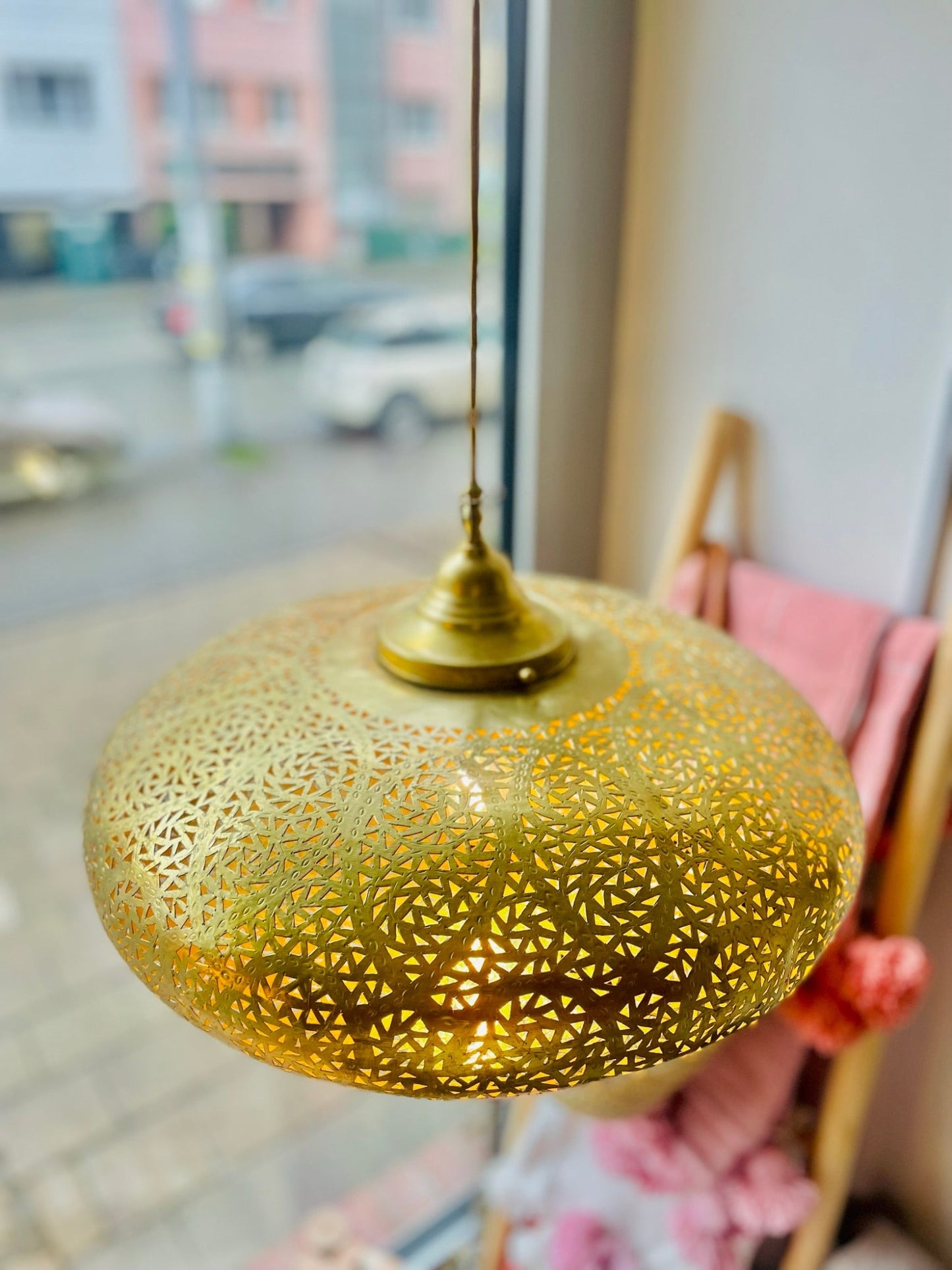 Brass light flat 50cm - design